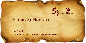 Szepesy Martin névjegykártya